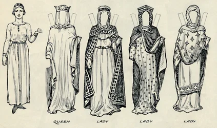 The Great Gallery of British Costume: Varied Dresses Worn in Norman Times (c. 1934)