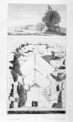 The Great Sphinx of Giza, and the entrance to the Pyramid of Memphis