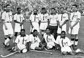 The Indian hockey team, gold medal winners, Berlin Olympics, 1936