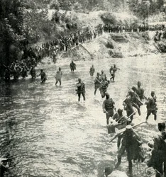 The Kings African Rifles Crossing The Ruwu River, German East Africa, 1919