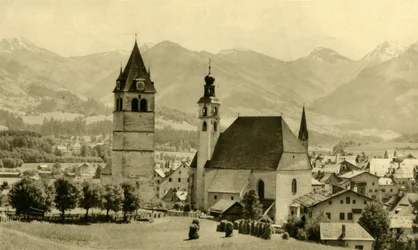 The Liebfrauenkirche and church of St Andreas, Kitzbühel, Tyrol, Austria