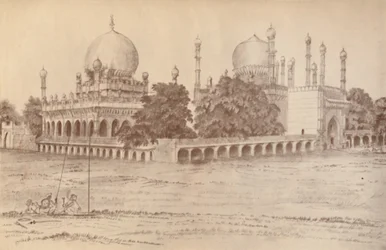 The Mausoleum of Ibrahim Shah, King of Bijapur, at Bijapur, 1821, 1936