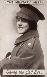 The Military Miss - Giving the glad Eye., c1914