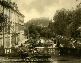 The Mirabell Palace and gardens, Salzburg, Austria, c1935