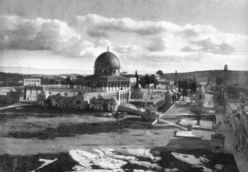 The Mosque of Omar on the site of the ancient temple, Bethlehem, Israel, 1926