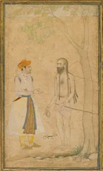 The Mughal Prince Parvez and a Holy Man