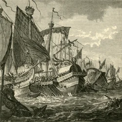 The Naval Battle Off Cape Pelorus, 1890