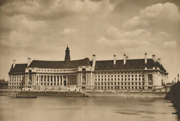 The New Palace on the Thames that is the Headquarters of the London County Council, c1935