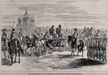 The Nihilists carried to Execution in St. Petersburg