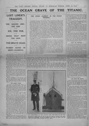 The Ocean Grave of the Titanic, and photograph of Captain Edward Smith