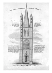 The Original Ancient Steeple of St. Michael in Cornhill, London, 1421