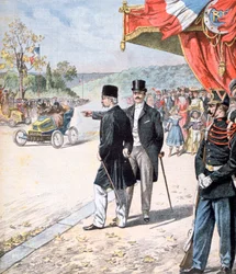 The Persian Shah Mozzafar al-Din Shah Qajar in France, 1902