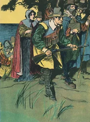 The Pilgrim Fathers Entering The New World