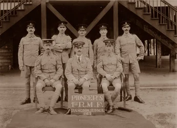 The Pioneers of the 1st Royal Munster Fusiliers, Rangoon, Burma, 1913