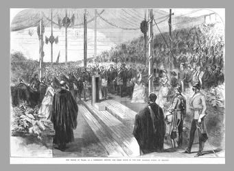 The Prince of Wales Setting the Chief Stone at the New Grammar School at Reading, 1870