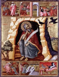 The Prophet Elijah in the Wilderness with Scenes from His Life