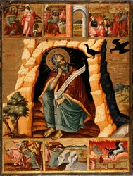 The Prophet Elijah in the Wilderness with Scenes from His Life