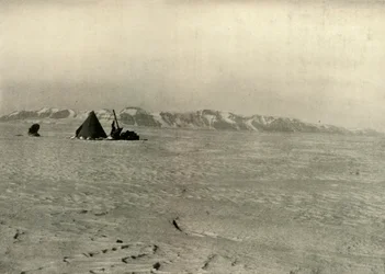 The Queen Alexandra Range Photographed on the way down the Glacier
