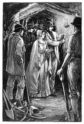 The Queen visiting a Cornish Iron Mine
