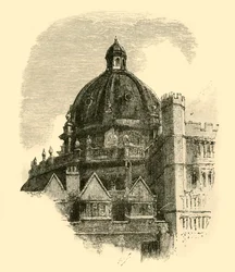 The Radcliffe Library, from the Quadrangle of Brasenose