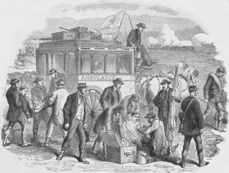 The Red Cross Society at Work Outside Paris