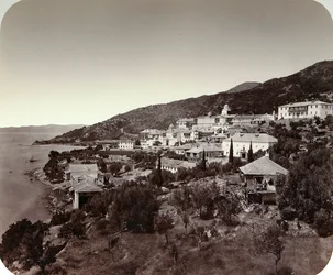 The Rossikon St Panteleimon Monastery on Mount Athos, Greece, 1860s