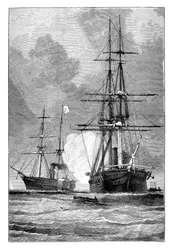 The San Jacinto Stopping the Trent, 1861