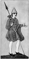 The Saxon Mantle, Showing Method of Fastening