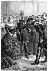 The Shah of Persia Presenting His Suit to Queen Victoria at Windsor
