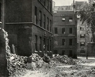 The Site of the Gateway from Fetter Lane and the Derelict Houses Awaiting Demolition