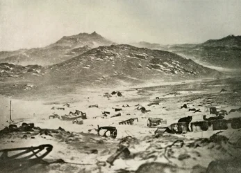 The Start of a Blizzard at the Winter Quarters
