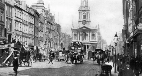 The Strand as It Was in the Days of Hansom Cabs and Tall Hats, London