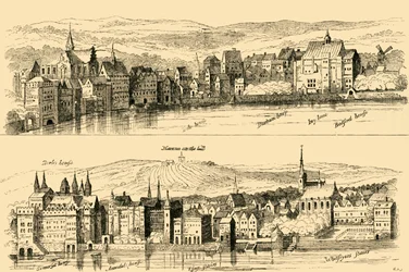 The Strand from the Thames, Sixteenth Century, 1881