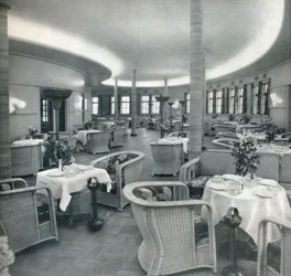 The Tea Lounge of the Conte Di Savoia, 1933