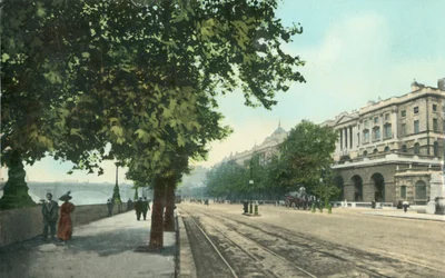 The Thames Embankment and Somerset House, London, c1915