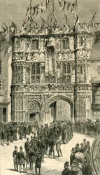 The Visitors Being Introduced To The Dean: Colonial and Indian Visitors at Canterbury, 1886