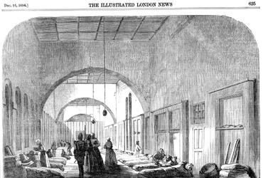 The barrack hospital at Scutari during the Crimean War, 1854
