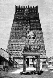The Chief Gopura of the Temple at Kumbakonam, India