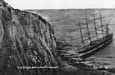 The Cliffs and Wrecked Preussen, Dover