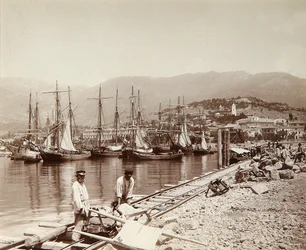 The Construction of a Pier in Yalta, Crimea, Late 19th Century