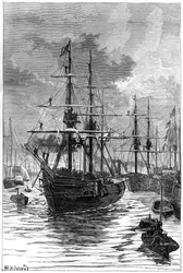 The departure of Albert and Discovery from Portsmouth