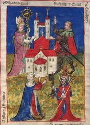 The Founding of the Oehringen Convent of Canons in 1037 from the Obleybuch of Oehringen
