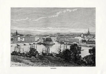The harbour at Bayonne, France