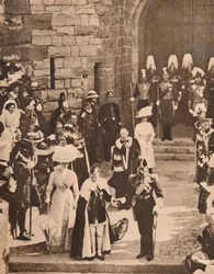 The investiture of the Prince of Wales at Caernarvon Castle, 13 July 1911