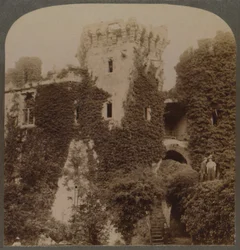 The Ivy-Clad Towers of Raglan Castle, the Last Stronghold of Charles I, Monmouthshire, England