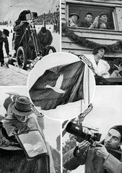 The media in action, Winter Olympic Games, Garmisch-Partenkirchen, Germany, 1936