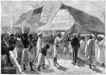 The Meeting Between Henry Morton Stanley and Dr. David Livingstone, Africa, 19th Century