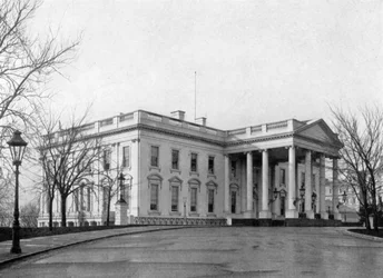 The north portico of the White House, Washington D.C., USA, 1908