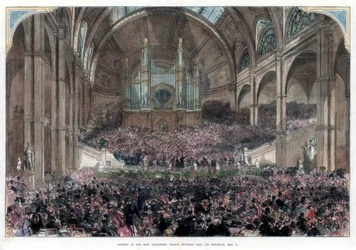 The opening of the new Alexandra Palace, Muswell Hill, 1st May 1875