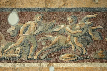 Theatre Scene Mosaic, from Daphne, Turkey